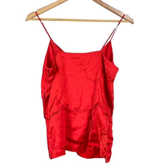 Cinq à Sept NWT Mirin Silk Top Chili Pepper Red Tank Blouse V-Neck Size XS - Picture 4 of 13